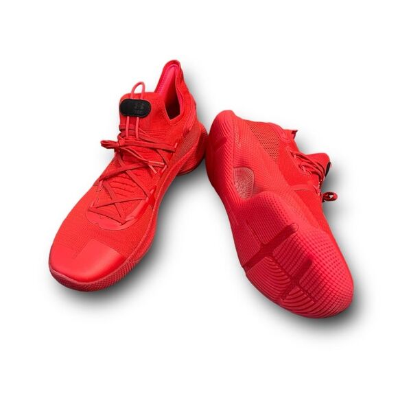Under Armour Curry 6 Red Basketball Shoes Size 16 New - Picture 11 of 14